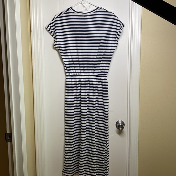 H&M - Navy & White Stripe MIDI Dress Size XS - Picture 7 of 7